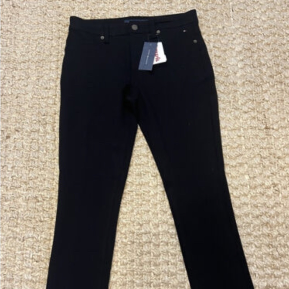 Tommy Hilfiger Womens Summer Chino Pants Black 10 New